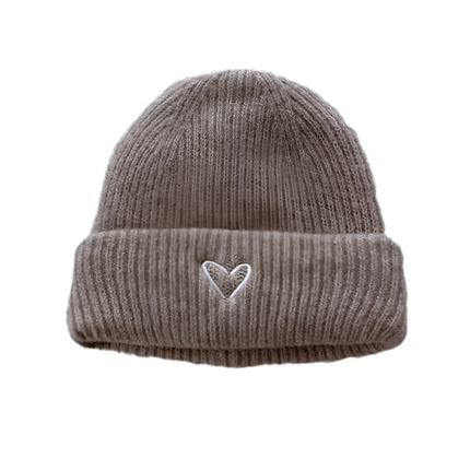 Strickmütze Taupe