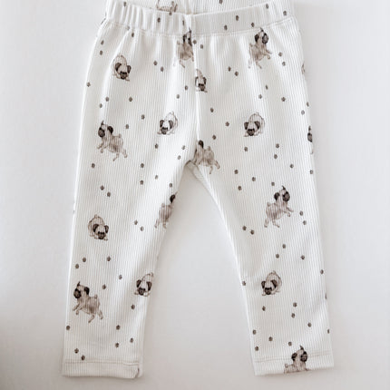 Leggings Ripp Strick Sand