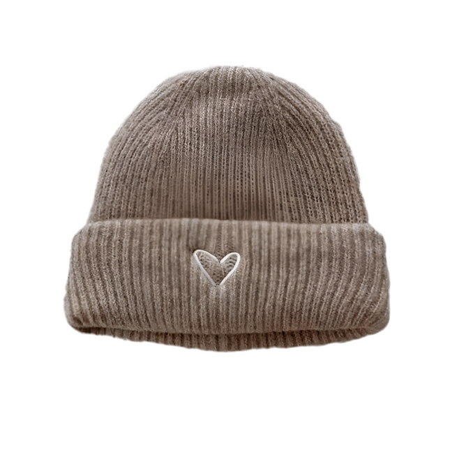 Strickmütze Beige