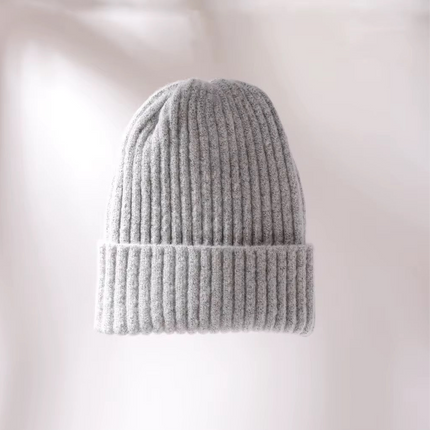 Strickmütze hellgrau
