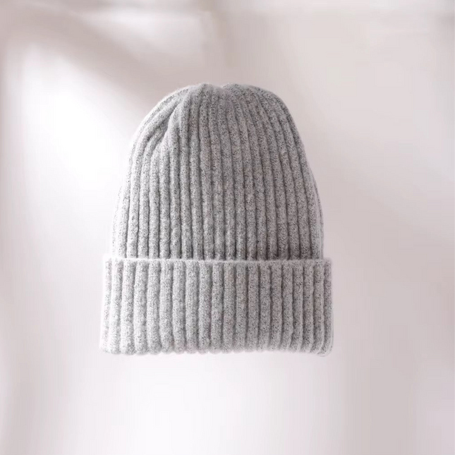 Strickmütze hellgrau