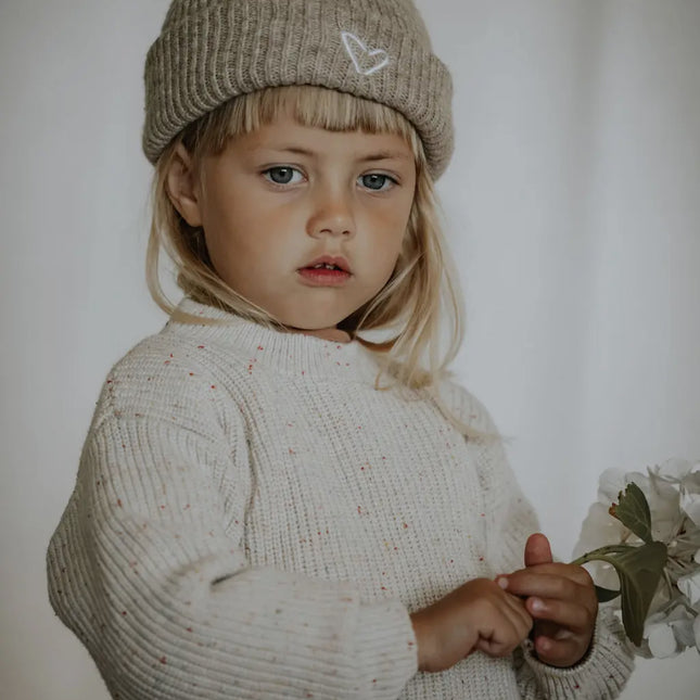 Strickmütze Beige