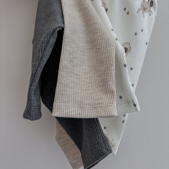 Leggings Ripp Strick Schiefer