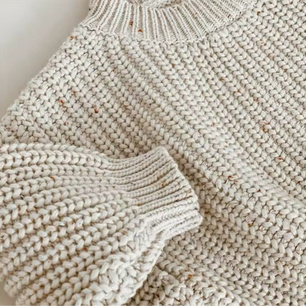 Baumwollstrick Dunkelbeige