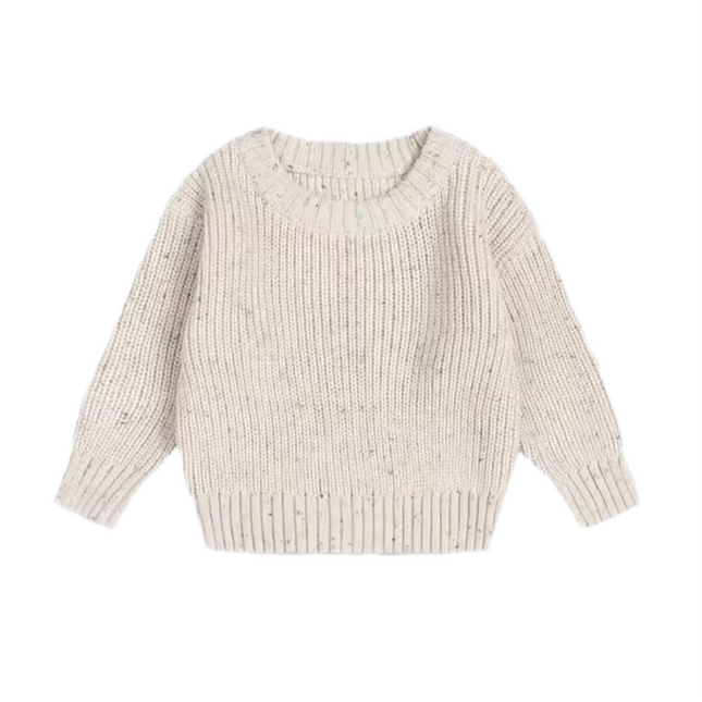 Baumwollstrick Creme Konfetti